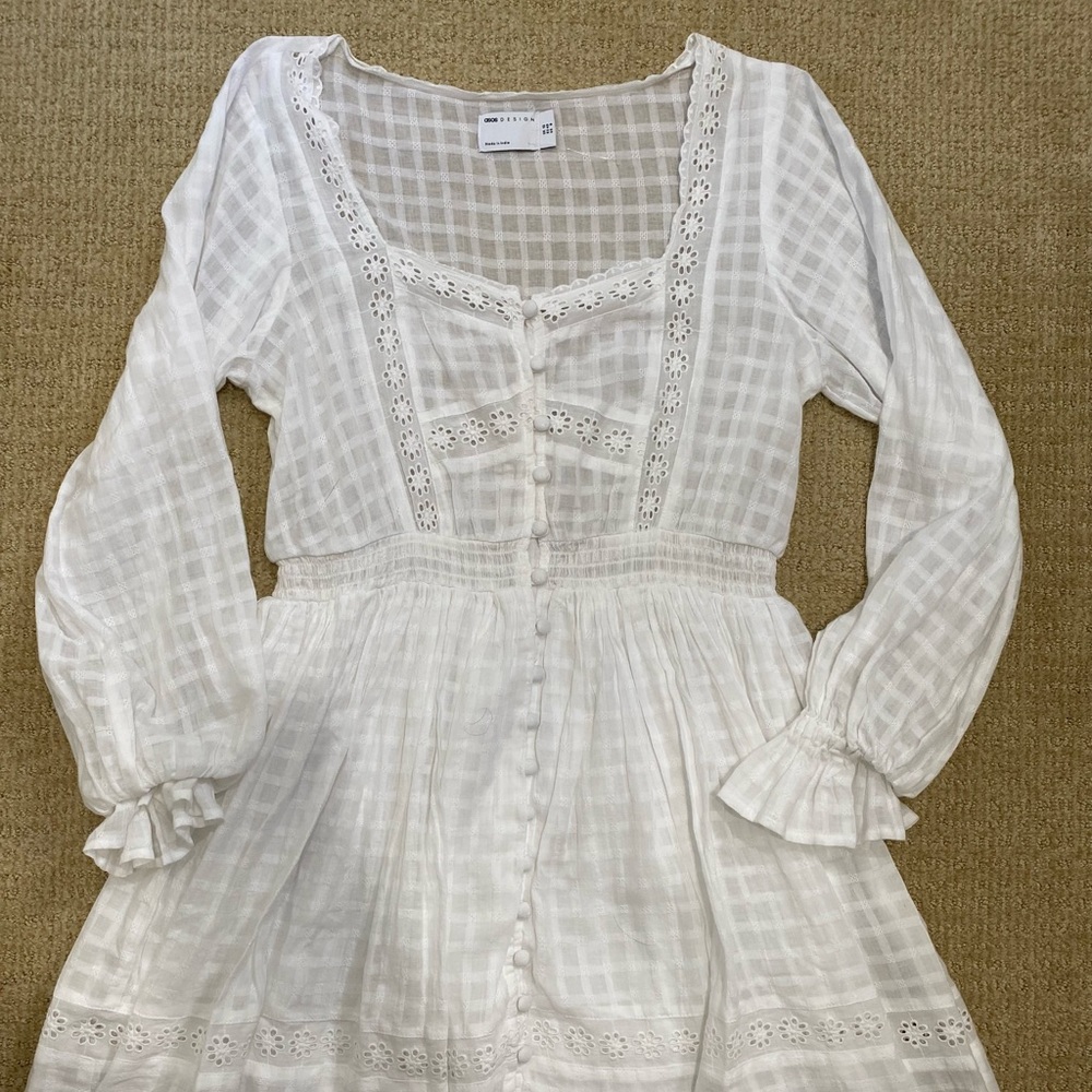 ASOS design size 8 white dress